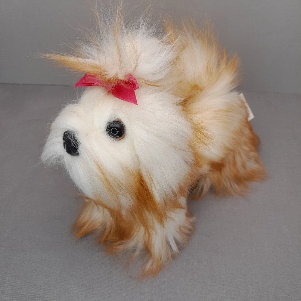 Battat Shih Tzu Puppy Plush White Tan Dog 6